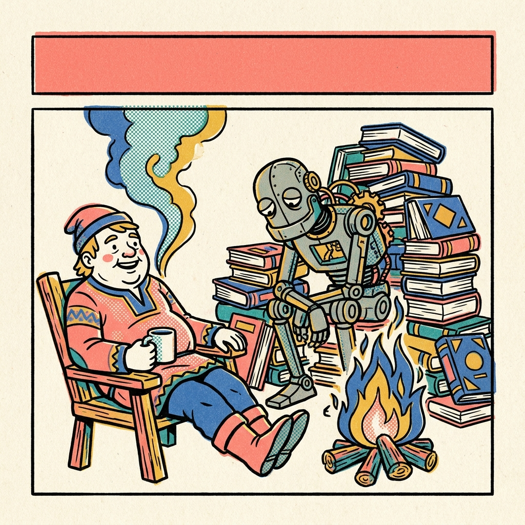folk meme · re-reading the same papers vs resting by the fire